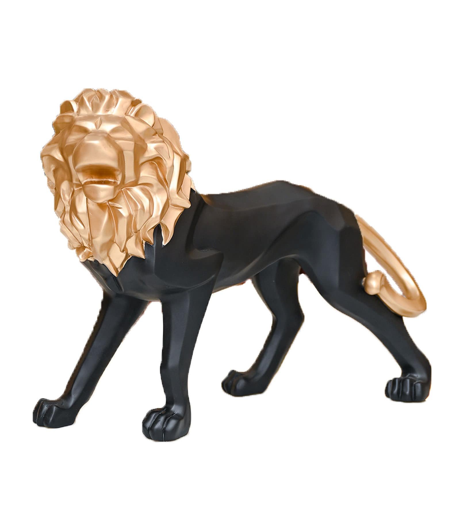 Eccentric & Elegant Lion Black Resin Figurine